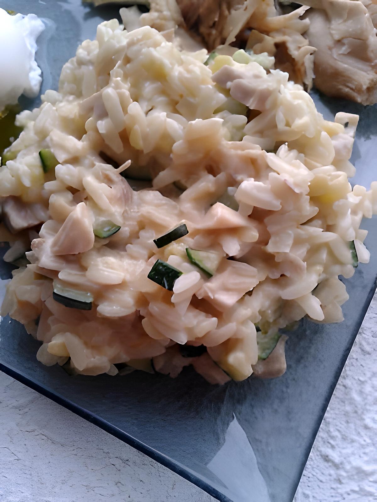 recette RISOTTO POULET/COURGETTES