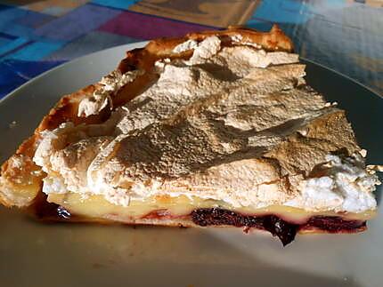 recette TARTE  AUX CERISES PATISSIERE   MERINGUEE