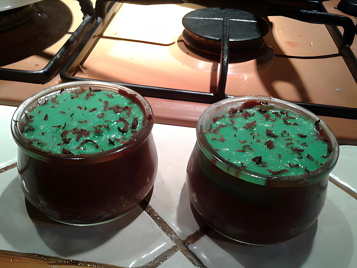 recette Petits pots de creme au chocolat a la menthe