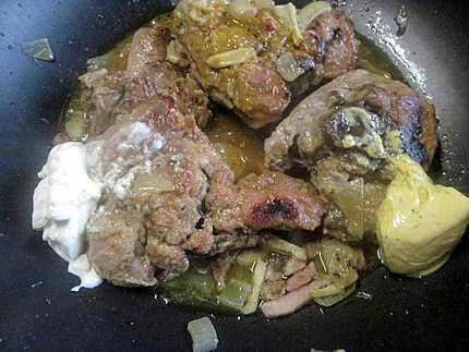 recette Osso bucco de dinde.sauce crème et moutarde.