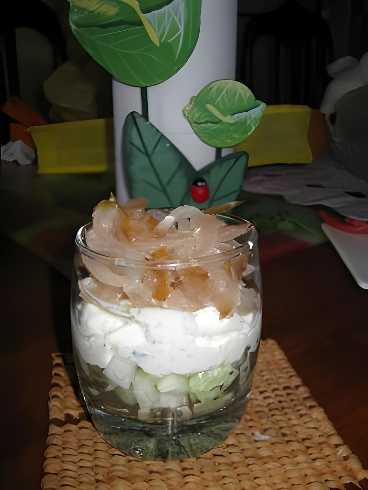 recette Verrine de marlin (espadon) fumé