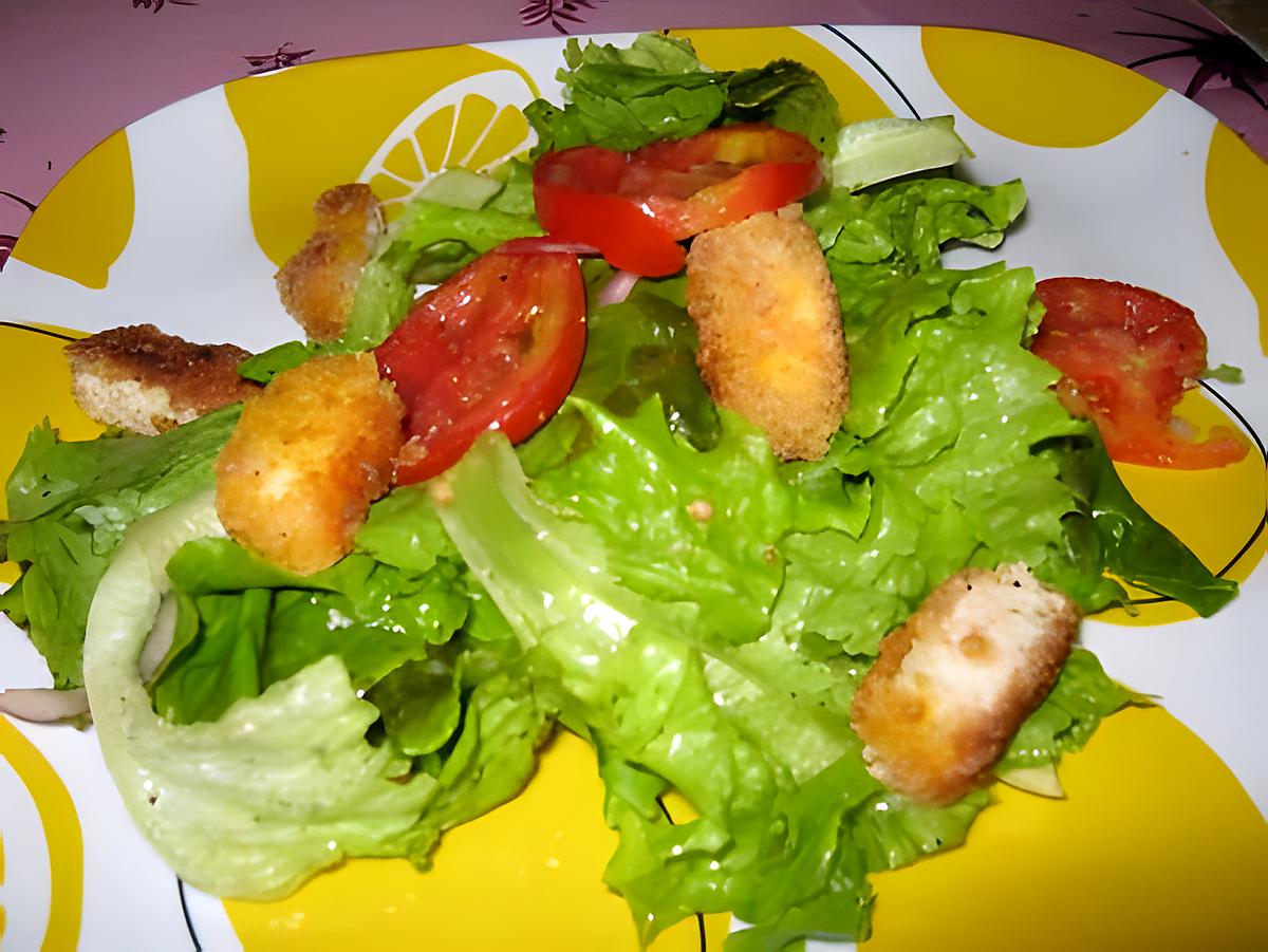 recette Salade verte aux nuggets