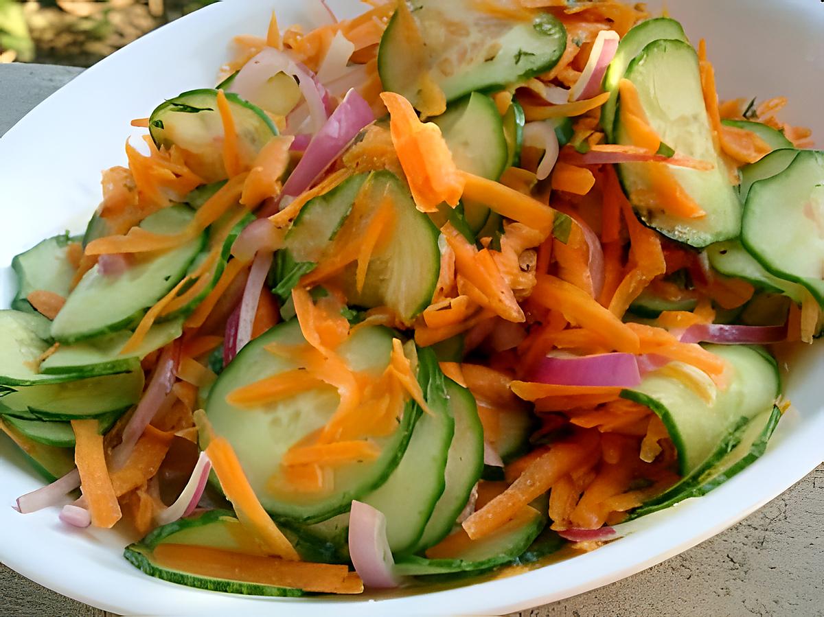 recette Salade de concombre et carotte