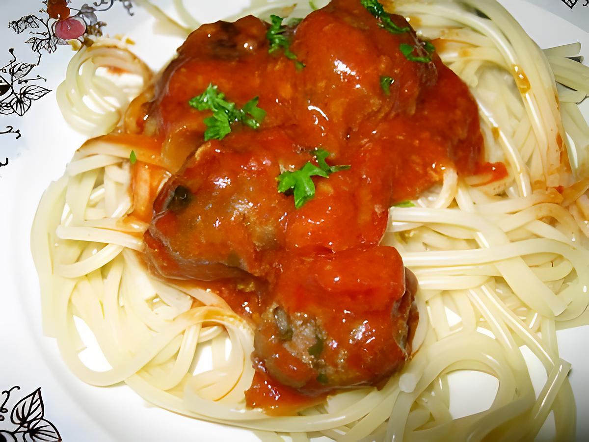 recette Spaghetti et boulettes de viande