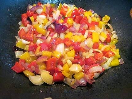 recette Sauce tomates aux poivrons et basilic.