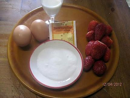 recette Omelette sucrée aux fraises.