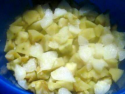 recette Compote de pommes et poires sucré au miel nature.