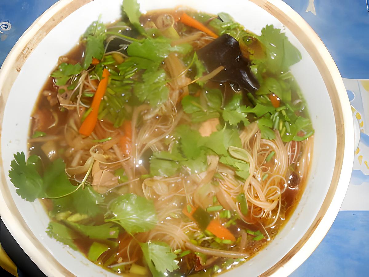 recette Soupe chinoise au poulet