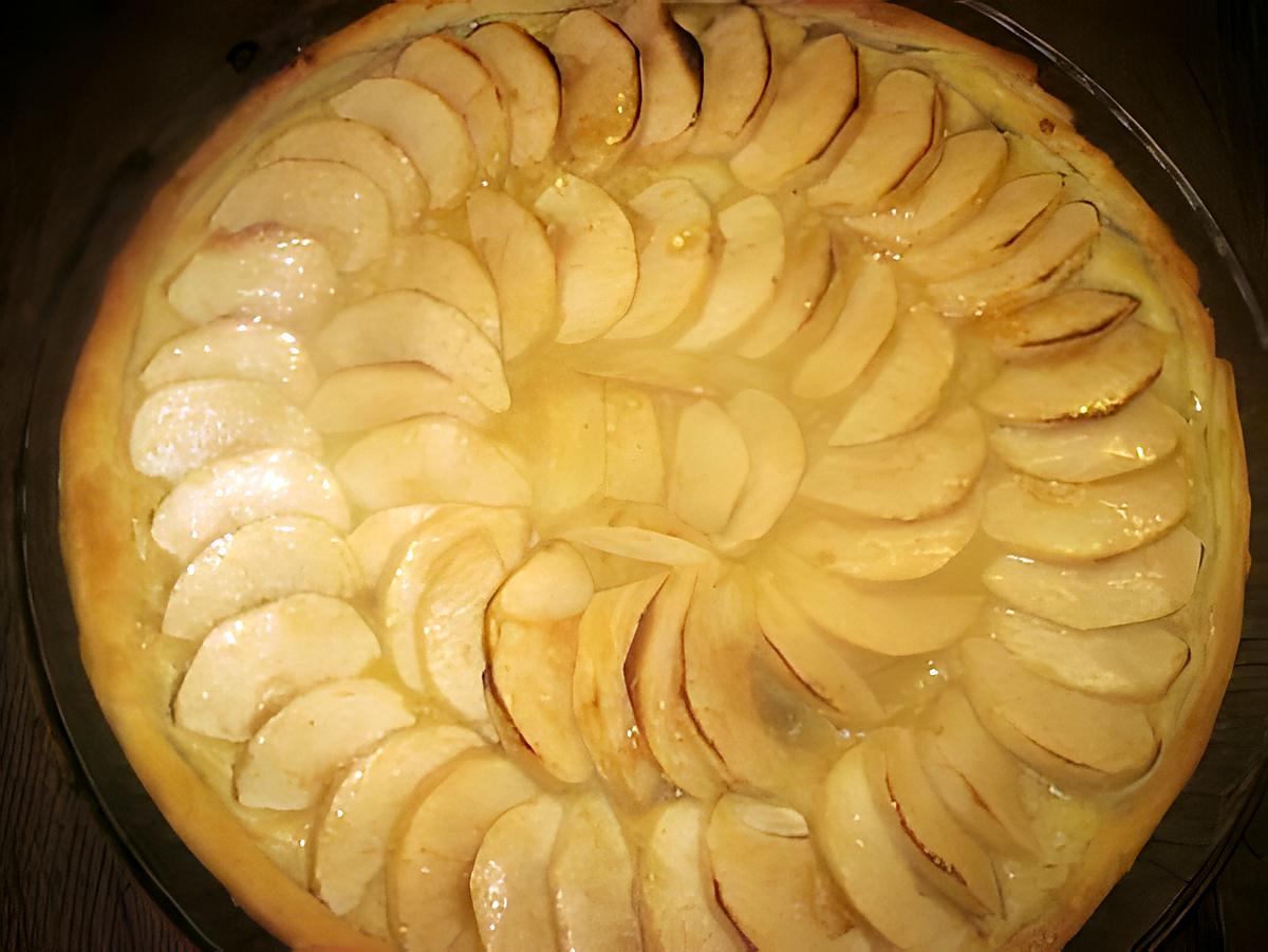 recette tarte aux pommes et crème d'amandes.