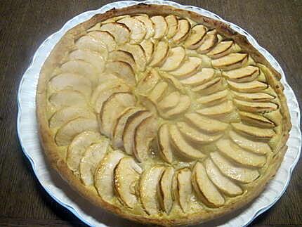 recette tarte aux pommes et crème d'amandes.