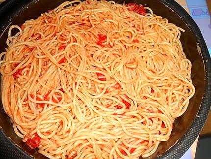 recette PIZZA  DE  SPAGHETTI