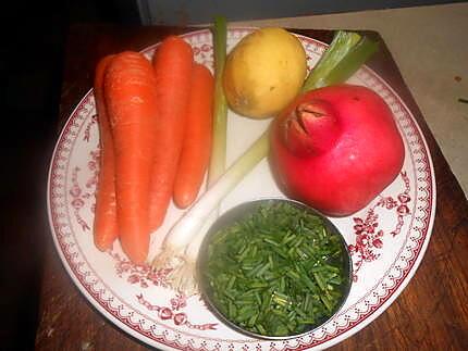 recette Carottes rapées a la grenade