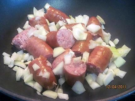 recette Rougail de saucisses fumées aux légumes.