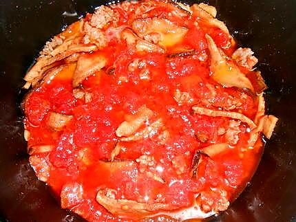 recette SAUCE  TOMATE  BOSCAIOLA  (TAGLIATELLE  MAISON)