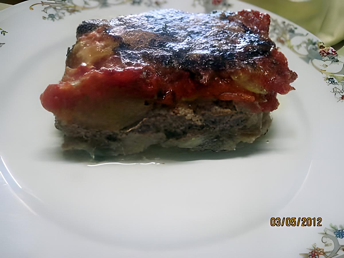 recette Gratin de poireaux, pommes de terre et bœuf haché.