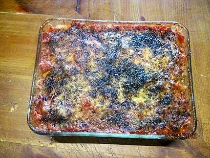 recette Gratin de poireaux, pommes de terre et bœuf haché.