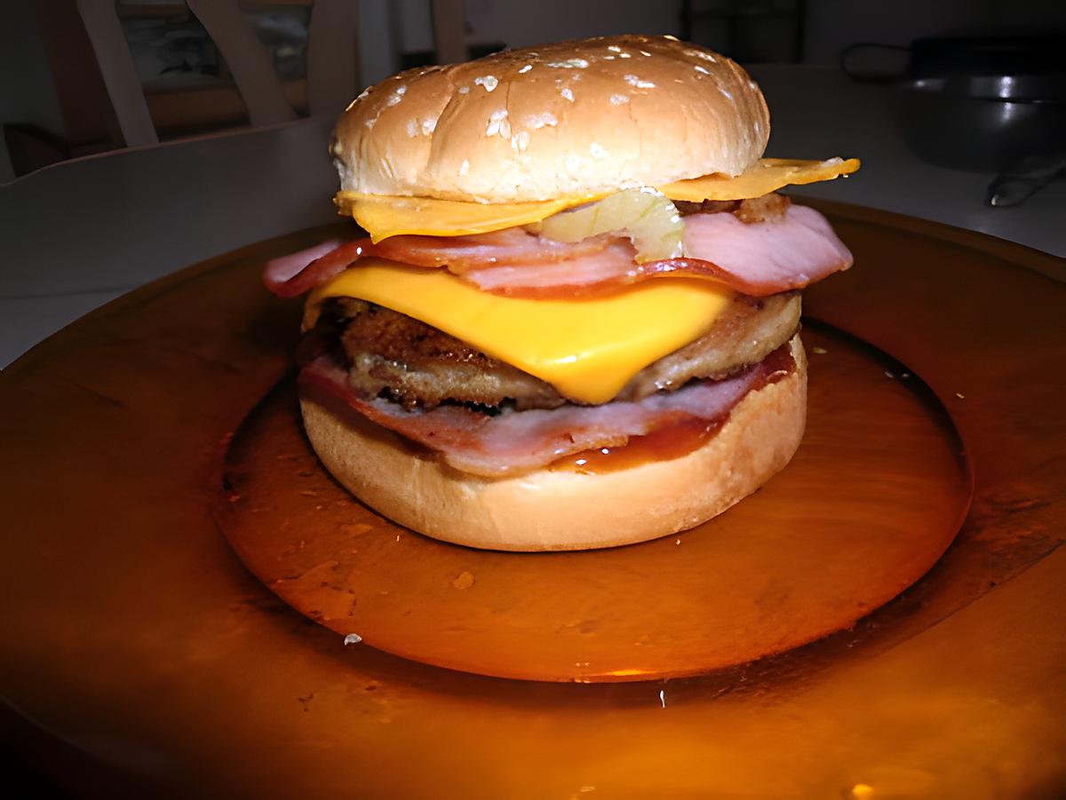 recette burger american bacon