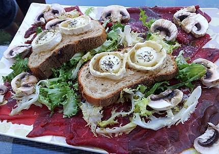 recette Carpaccio de boeuf composé