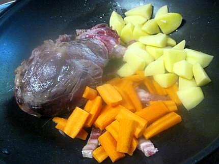 recette Jarret de boeuf  aux légumes.1.