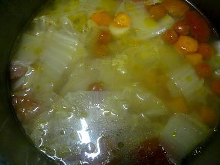 recette Soupe choux chinois et légumes. 1.