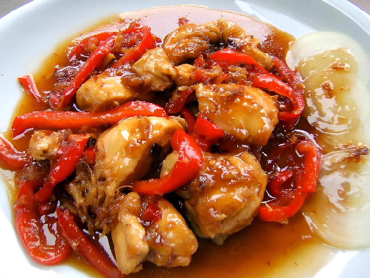 recette Poulet piments et miel