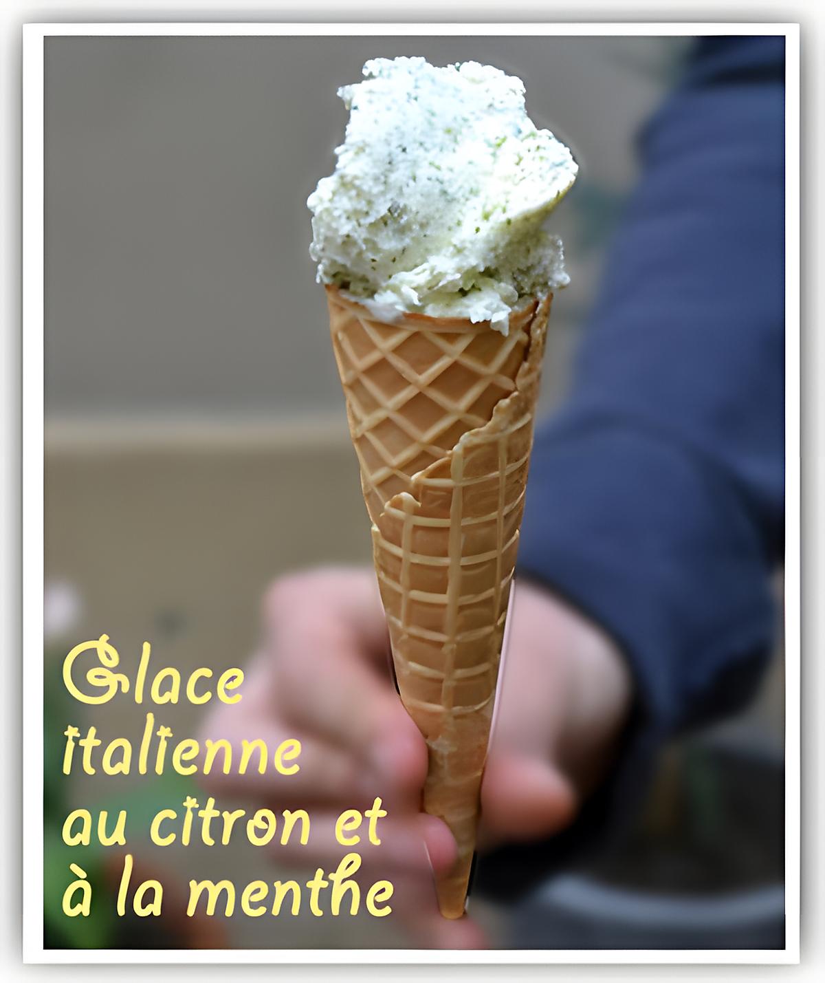 recette Glace italienne au citron et à la menthe