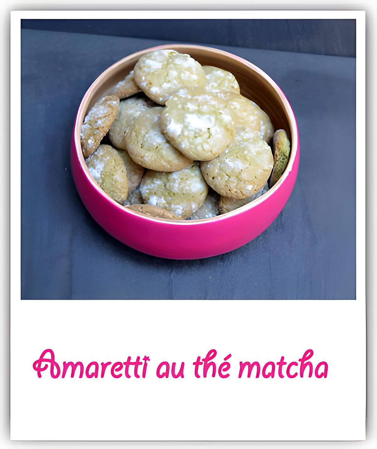 recette Amaretti au thé matcha