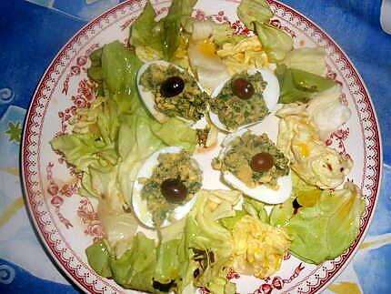 recette Oeufs farcis aux anchois