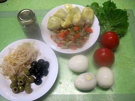 recette plateau de crudités. oeufs. anchois.3.