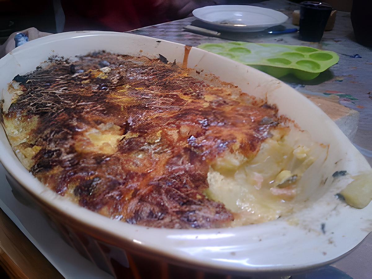 recette Gratin mi-flan de courgettes et saumon fumé