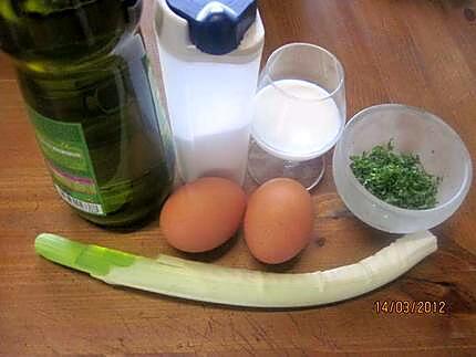 recette Omelette au blanc de poireaux