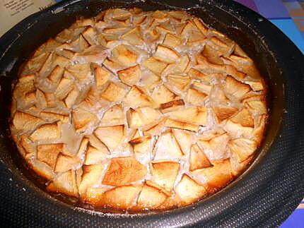 recette CLAFOUTIS  POMMES ET CREME  DE  MARRONS