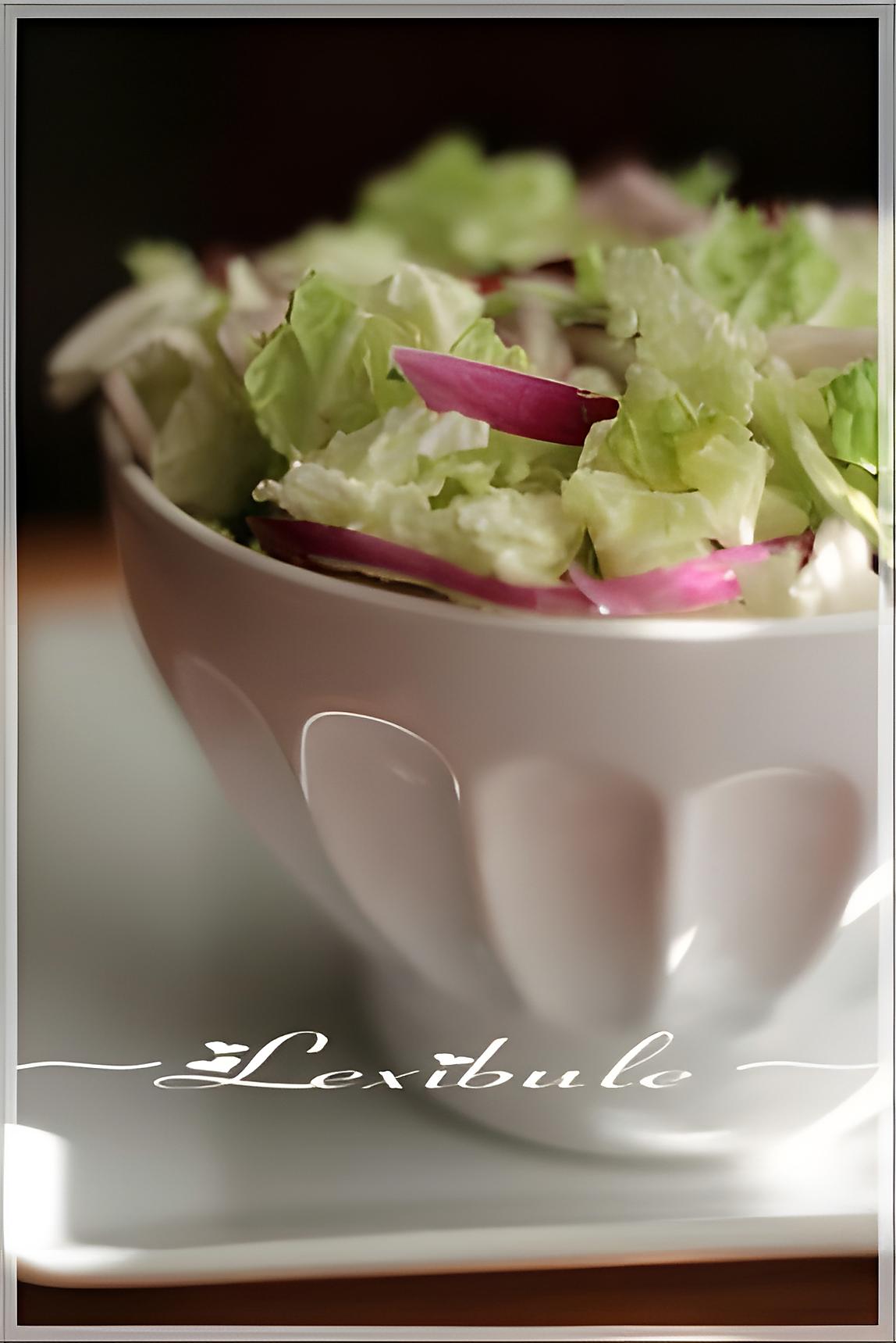 recette ~Salade de chou nappa crémeuse au cari~