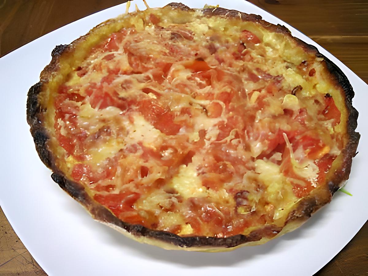 recette Tarte aux tomates à la crème moutarde.