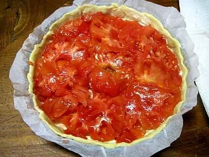 recette Tarte aux tomates à la crème moutarde.