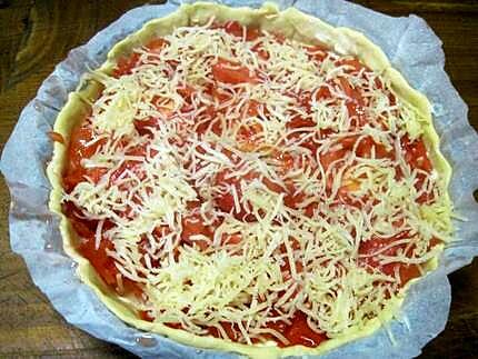 recette Tarte aux tomates à la crème moutarde.