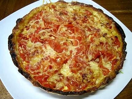 recette Tarte aux tomates à la crème moutarde.