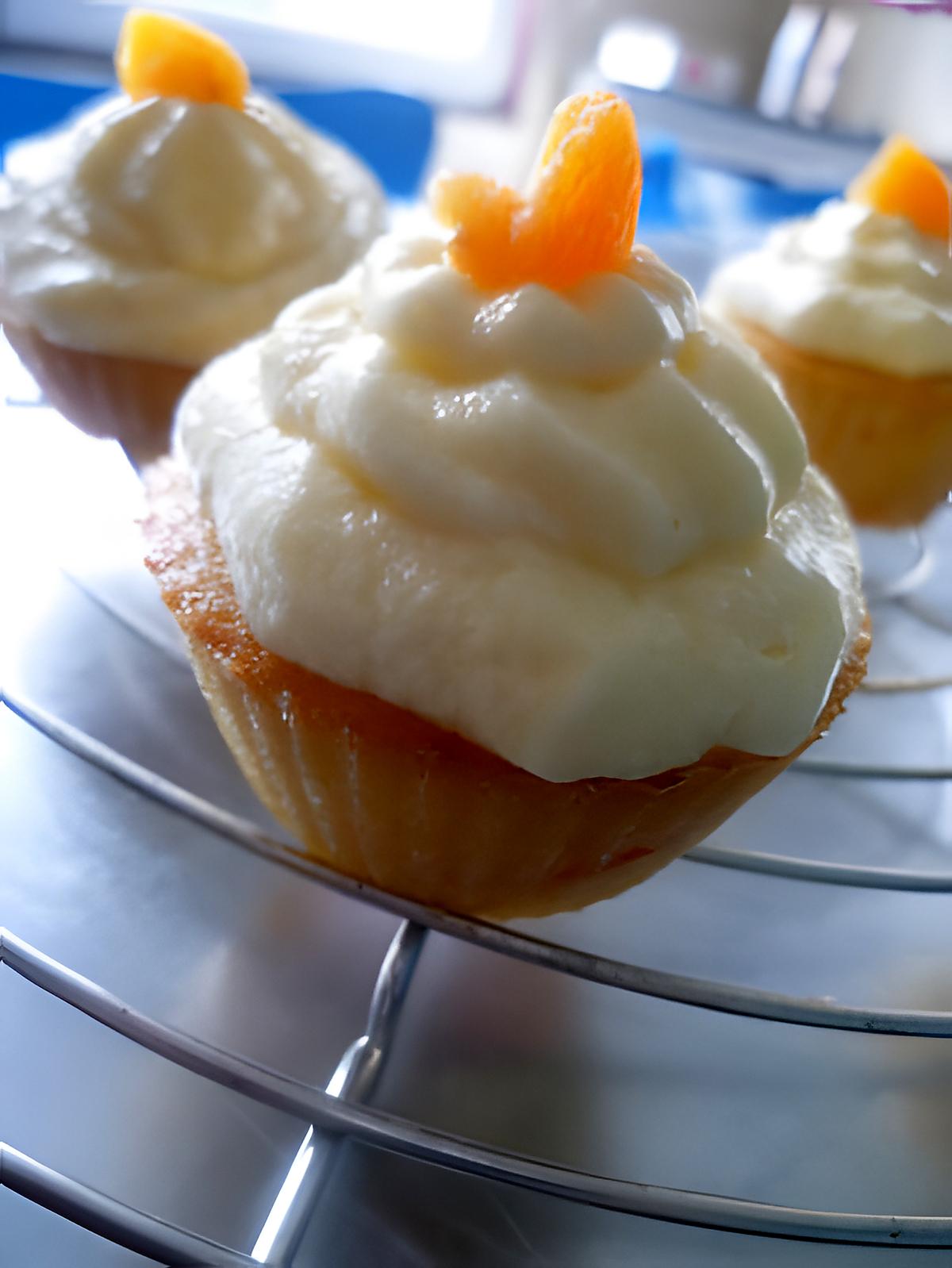 recette Cupcakes à l’abricot et crème au gingembre
