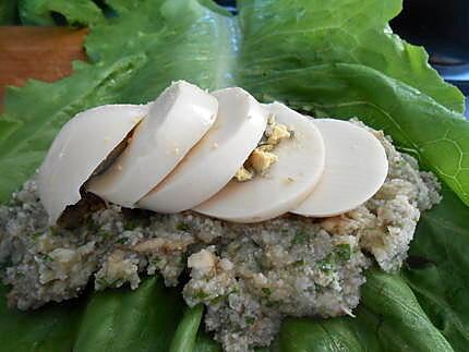 recette FEUILLES  DE SALADE  FARCIES SANS  VIANDE GRATINEES