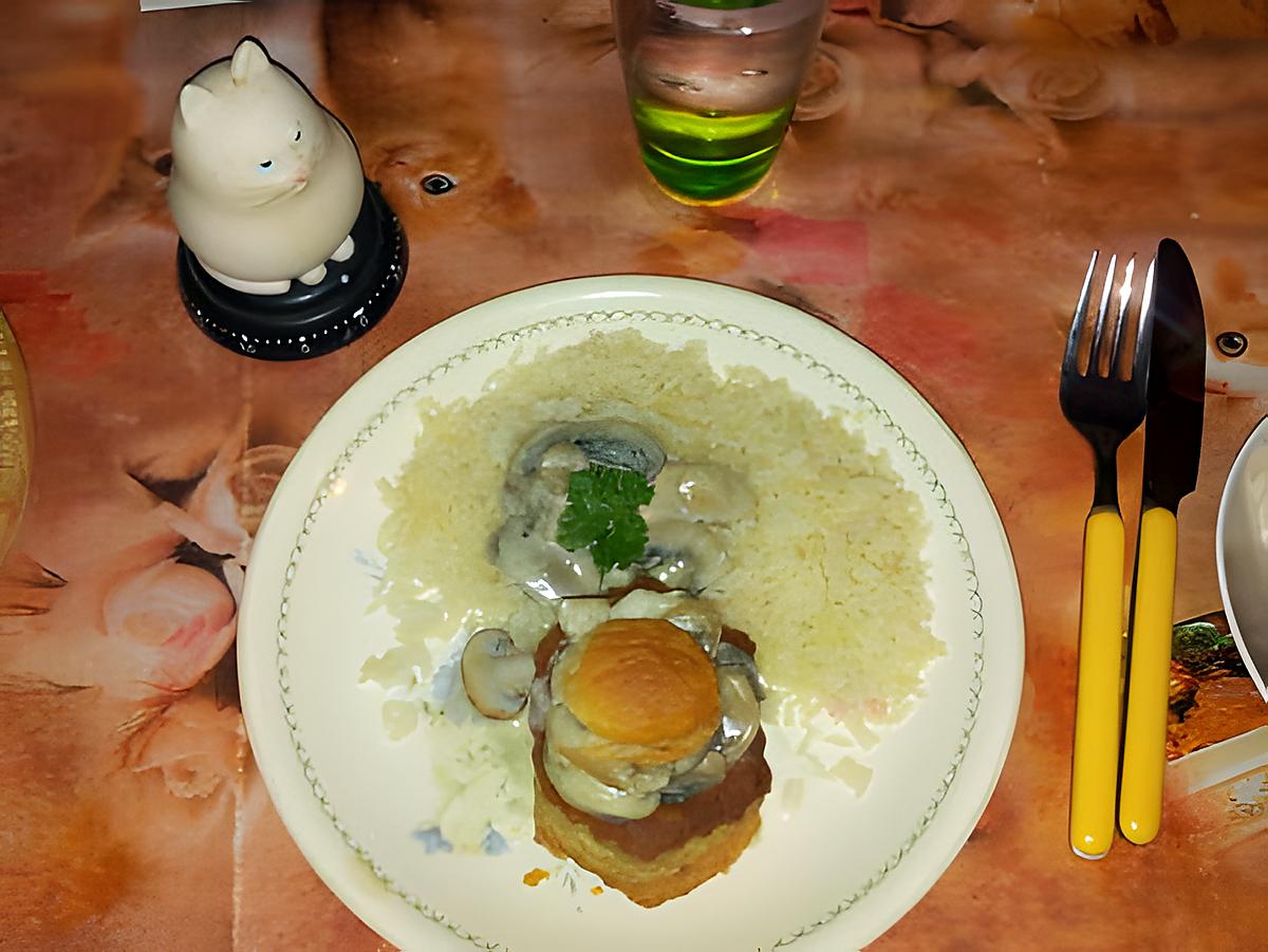 recette vol au vent aux champignons à la crème