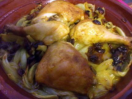 recette " Tajine de poulet aux oignons"...