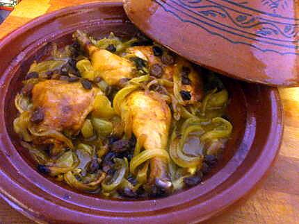 recette " Tajine de poulet aux oignons"...