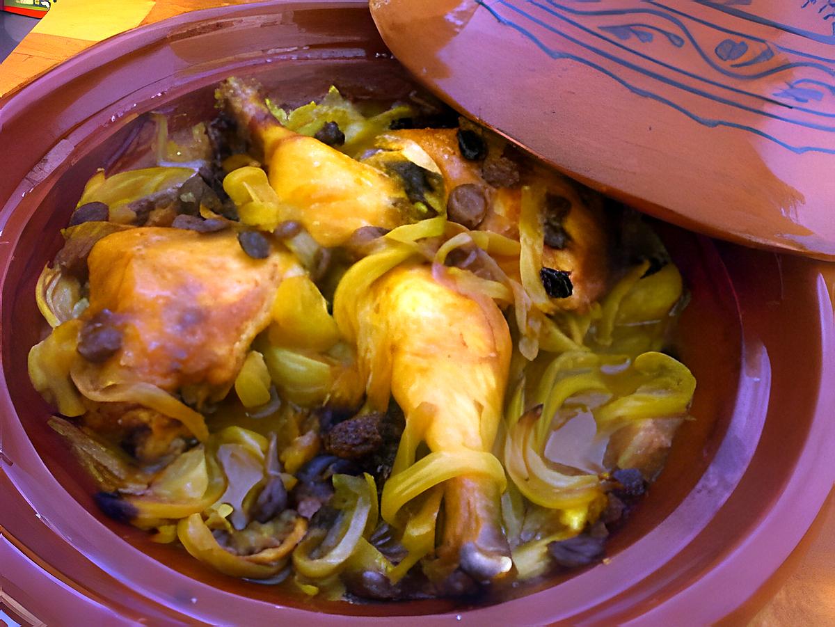 recette " Tajine de poulet aux oignons"...