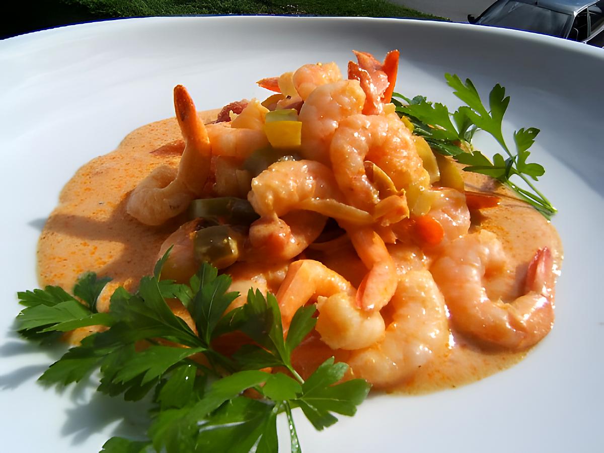 recette Queues de crevettes en colombo