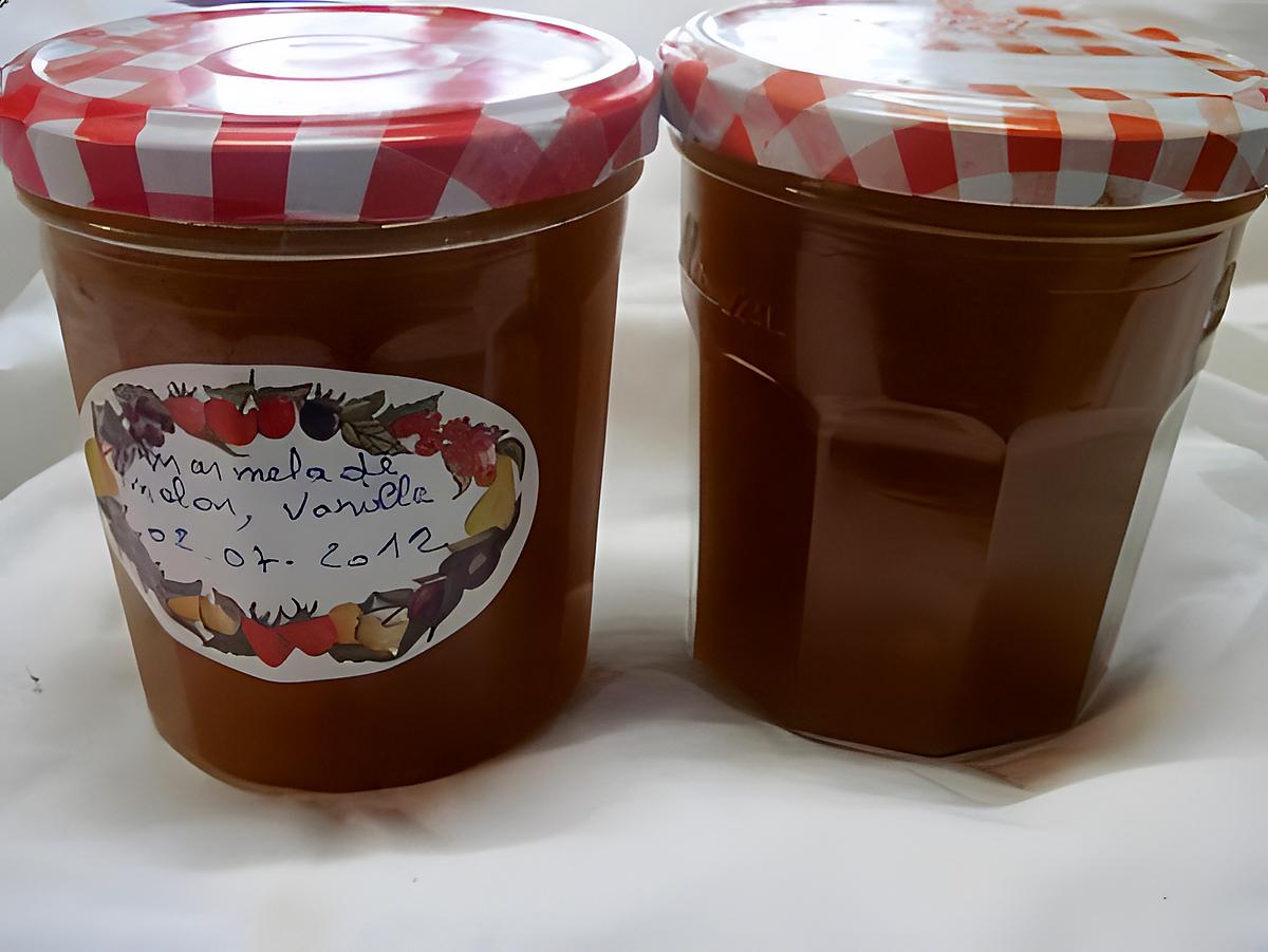 recette Marmelade de melon et vanillé.