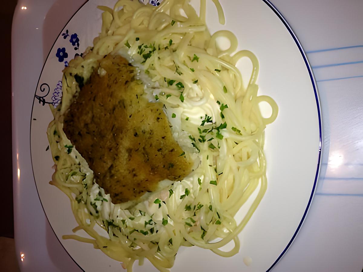 recette Spaghetti a la crème et poisson en sauce