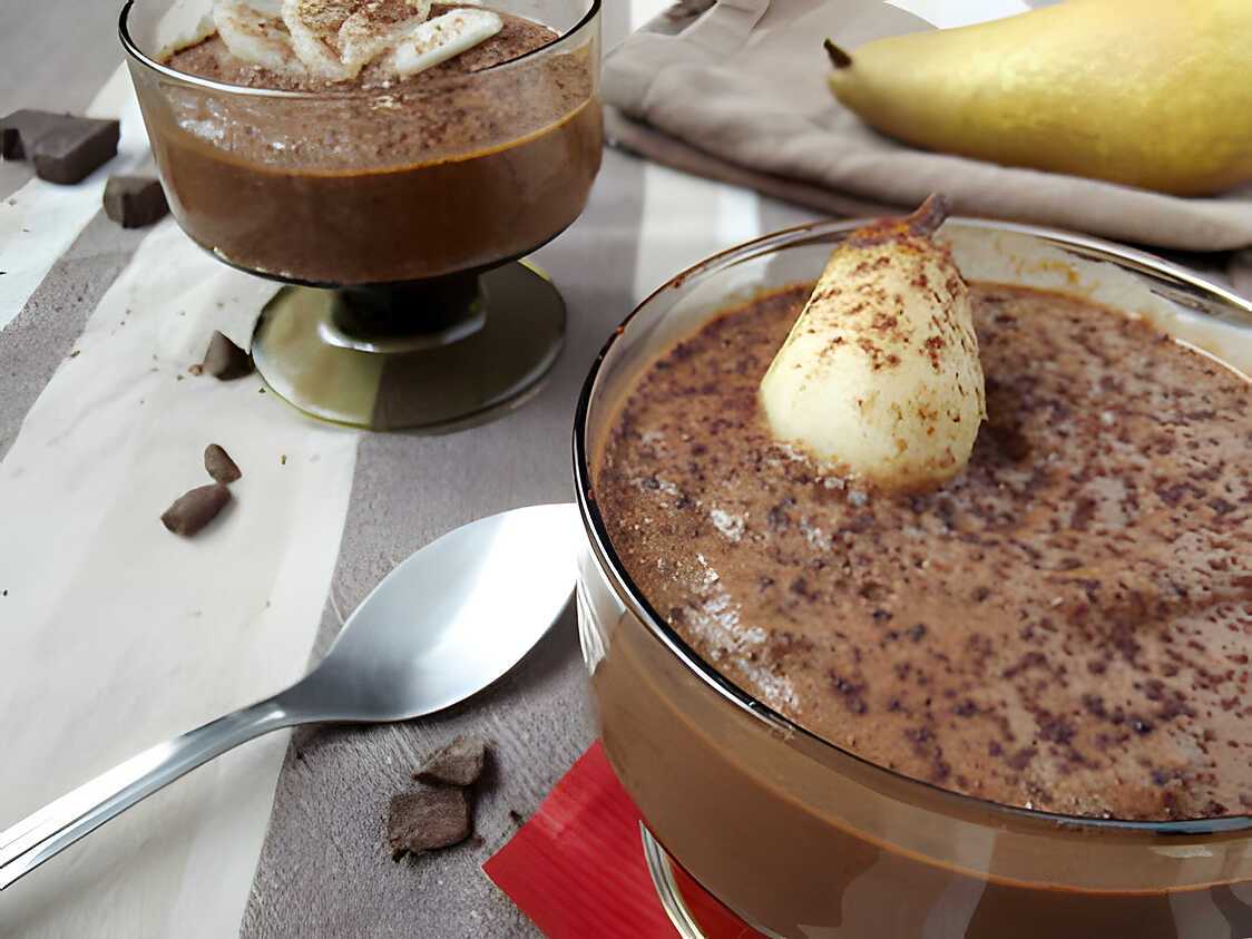 Recette de MOUSSE CHOCOLAT-POIRE Allégée