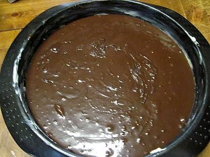 recette Gâteau au chocolat  au coulis de framboises.