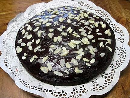 recette Gâteau au chocolat  au coulis de framboises.