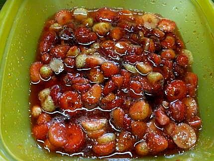 recette confiture de fraises blanche et rouges au mélange Pain d'épices.